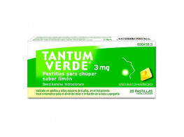Imagen del producto Tantum verde sabor limón 20 pastillas