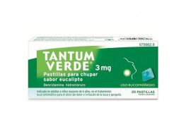 Imagen del producto Tantum verde sabor eucalipto 20 pastillas