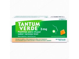Imagen del producto Tantum verde sabor naranja-miel 20 pastillas