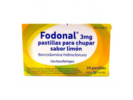 Imagen del producto Fodonal 3mg 24 pastillas para chupar limón