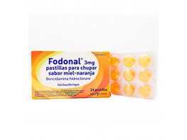 Imagen del producto Fodonal 3mg 24 pastillas para chupar miel/naranja