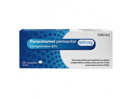 Imagen del producto Paracetamol pensavital 500 mg comprimidos EFG
