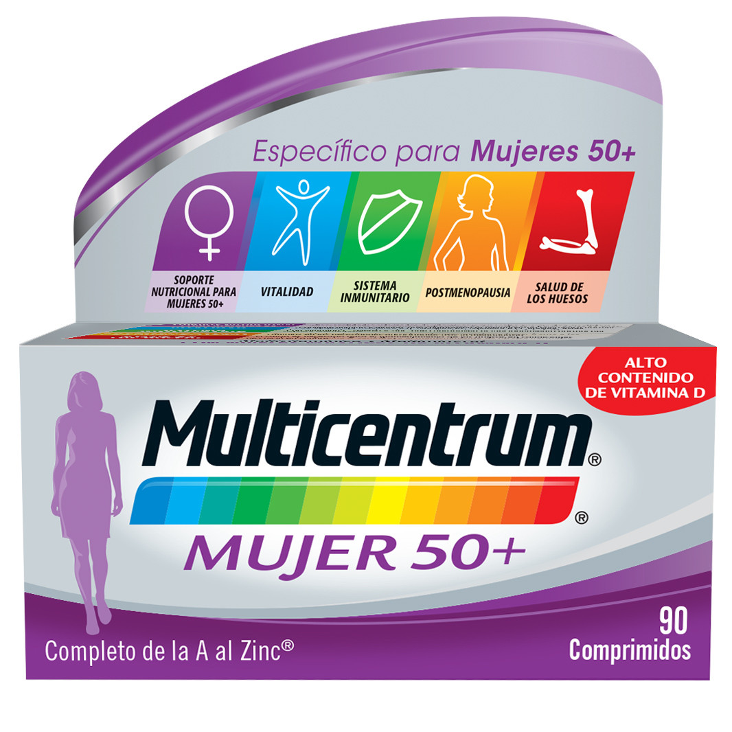 Imagen de Multicentrum Mujer 50+ multivitamínico 90 comprimidos