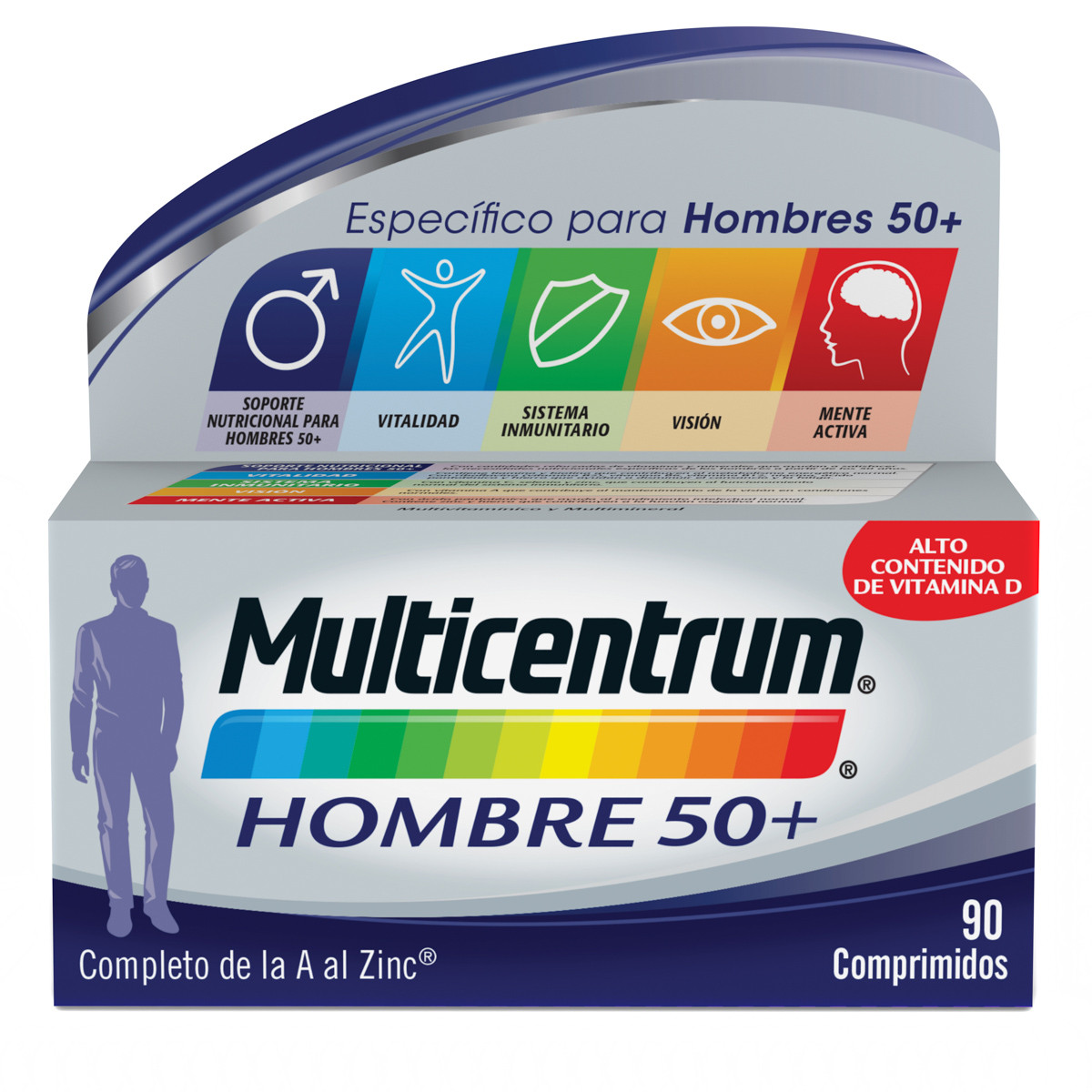 Imagen de Multicentrum Hombre 50+ multivitamínico 90 comprimidos