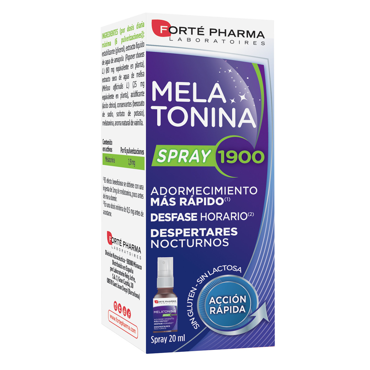 Imagen de Forte Pharma Melatonina spray 1900 20ml