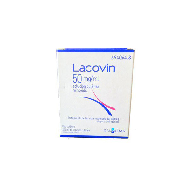 Imagen de Lacovin 50 mg solución cutánea 4x60 ml