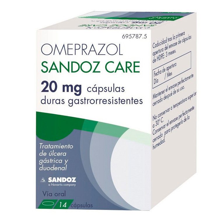Imagen de Omeprazol sandoz care 20 mg 14 caps