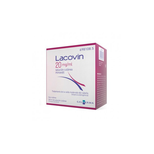 Imagen de Lacovin 20 mg sol cutánea 4 frascos 60ml