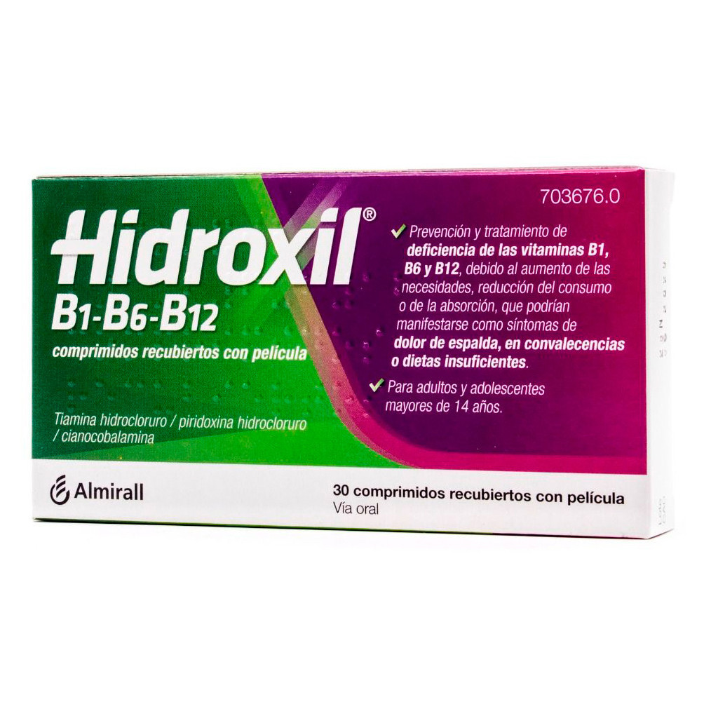 Imagen de Hidroxil b1-b6-b12 30 comprimidos