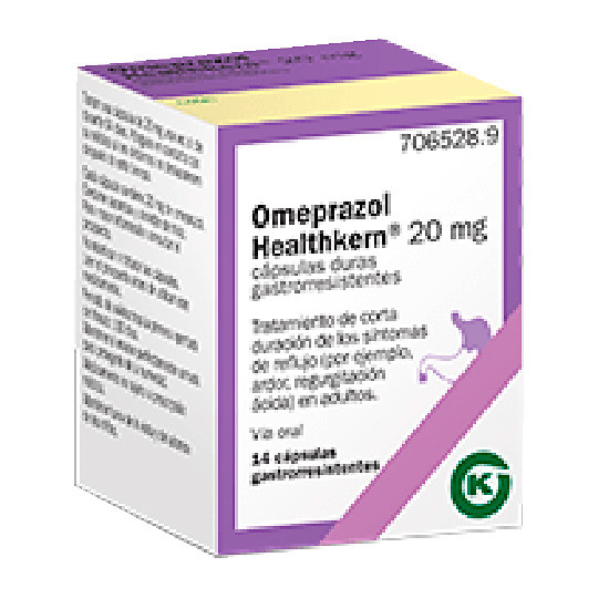 Imagen de Kern Omeprazol health 20 mg 14 caps frasco