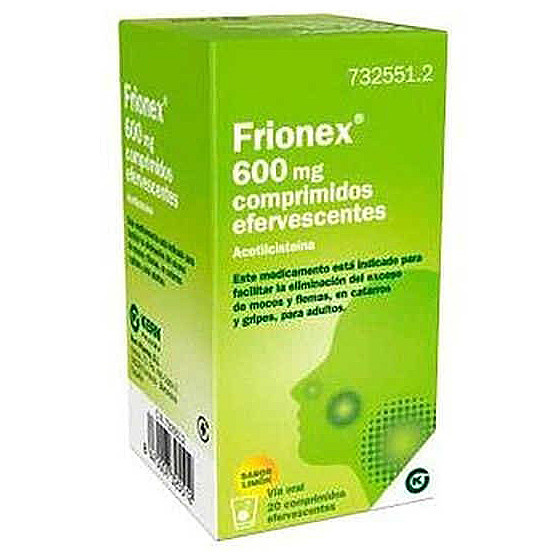 Imagen de Frionex 600mg 20 comprimidos efervescentes

